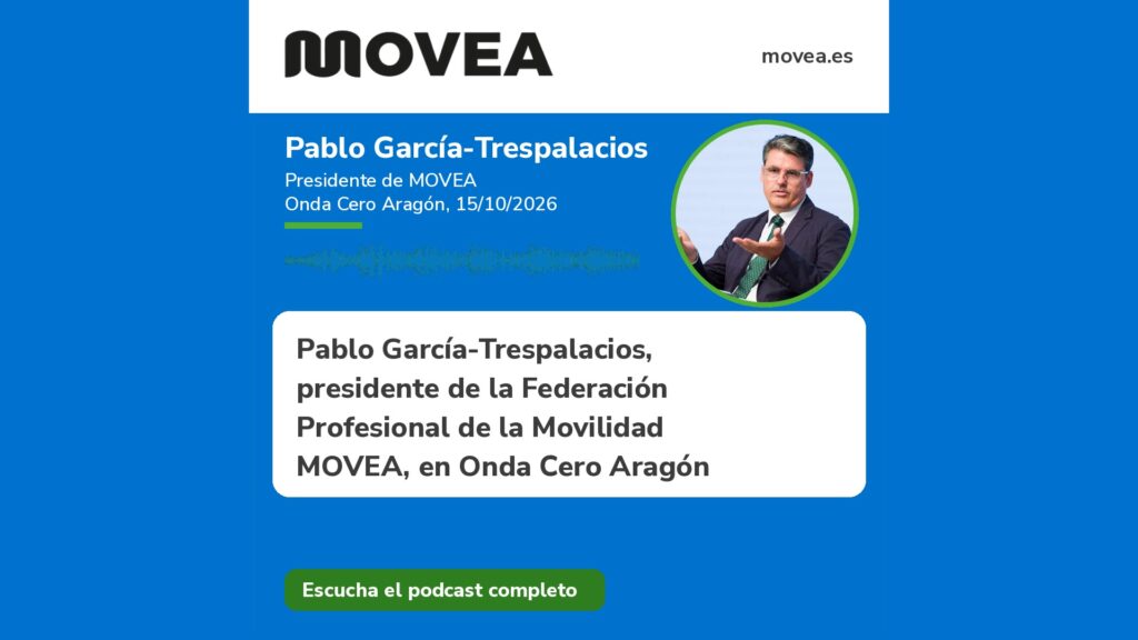 Audiograma: Pablo García-Trespalacios, presidente de la Federación Profesional de la Movilidad MOVEA, en Onda Cero Aragón (15/10/2026)